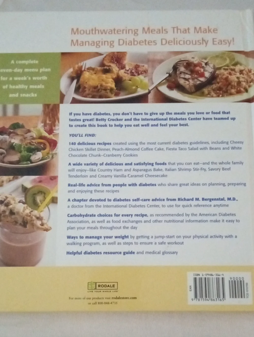 Cookbook Betty Crocker's Diabetes Cookbook Everyday Meals